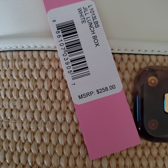 LDT Jill white lunch box purse NWT - Picture 4 of 7